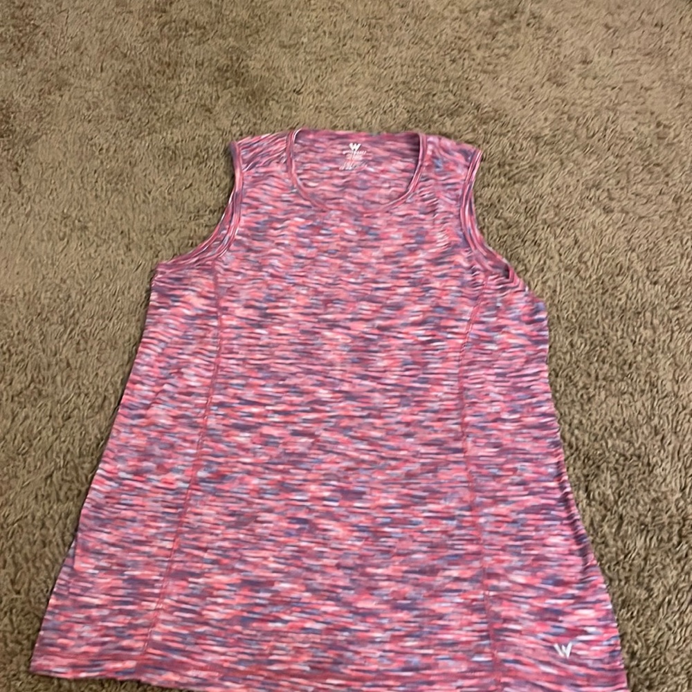 White Sierra 100% Polyester Multicolored Tank-L